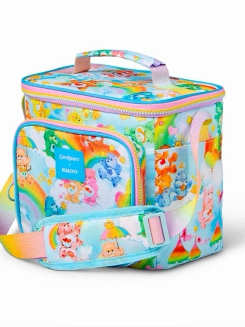 NWT Igloo X The Care Bears Clouds Square Lunch Bag 9 Can - Picture 2 of 5